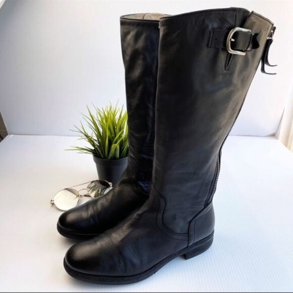 Alberto Fermani Knee High Leather Riding Boot Black color 8.5 - Picture 6 of 10